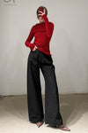 SWAYING/KNIT Water Soluble Wool Lapel SW22AW1T15 Red PS50